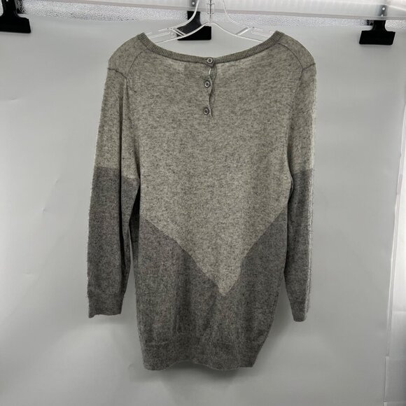 J.Crew Women's Lightweight Sweater Long Sleeve Gray Colorblock Size Large - Picture 7 of 9